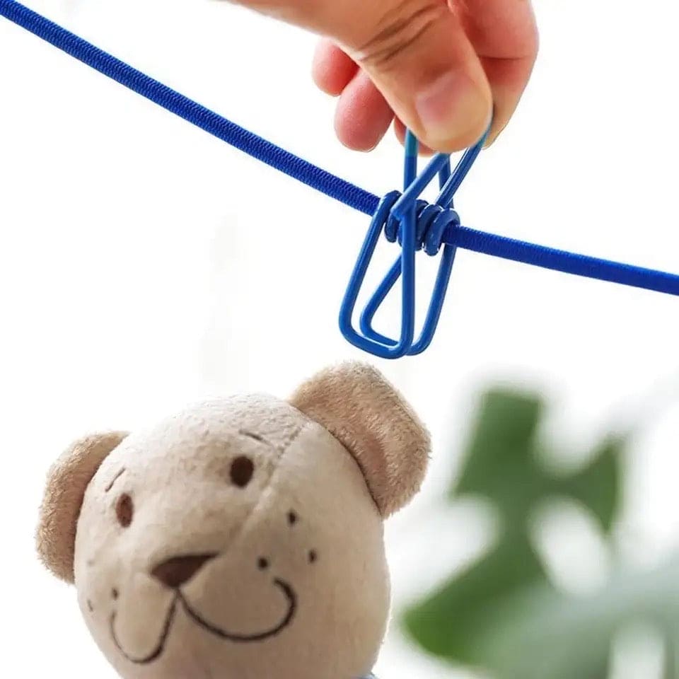 12 Clips Elastic Laundry Rope, Portable Multifunctional Drying Clips, Garden Windproof Clothesline With Clips, Portable Stretchable Line, Traveling Hanger Elastic Rope, Adjustable Laundry Clothesline, Windproof Stretch Drying Rack 12 Clips Elastic Laundry Rope, Portable Multifunctional Drying Clips, Garden Windproof Clothesline With Clips, Portable Stretchable Line, Traveling Hanger Elastic Rope, Adjustable Laundry Clothesline, Windproof Stretch Drying Rack